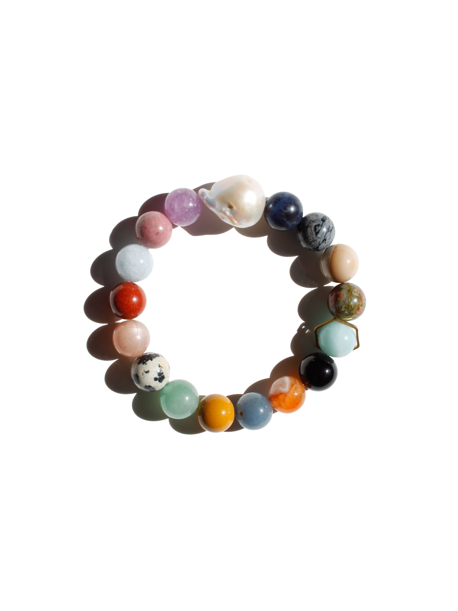 Stone Bracelet - Baroque Hybrid 10mm