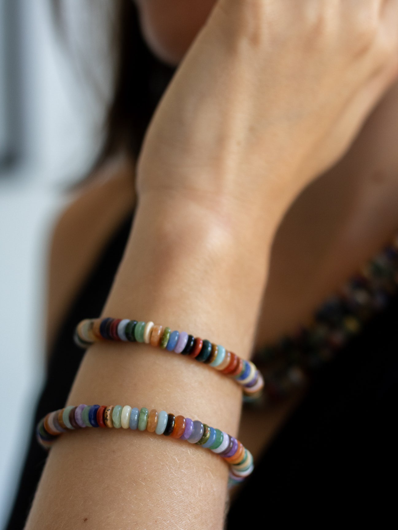 Stone Bracelet - Polychrome Rondelle