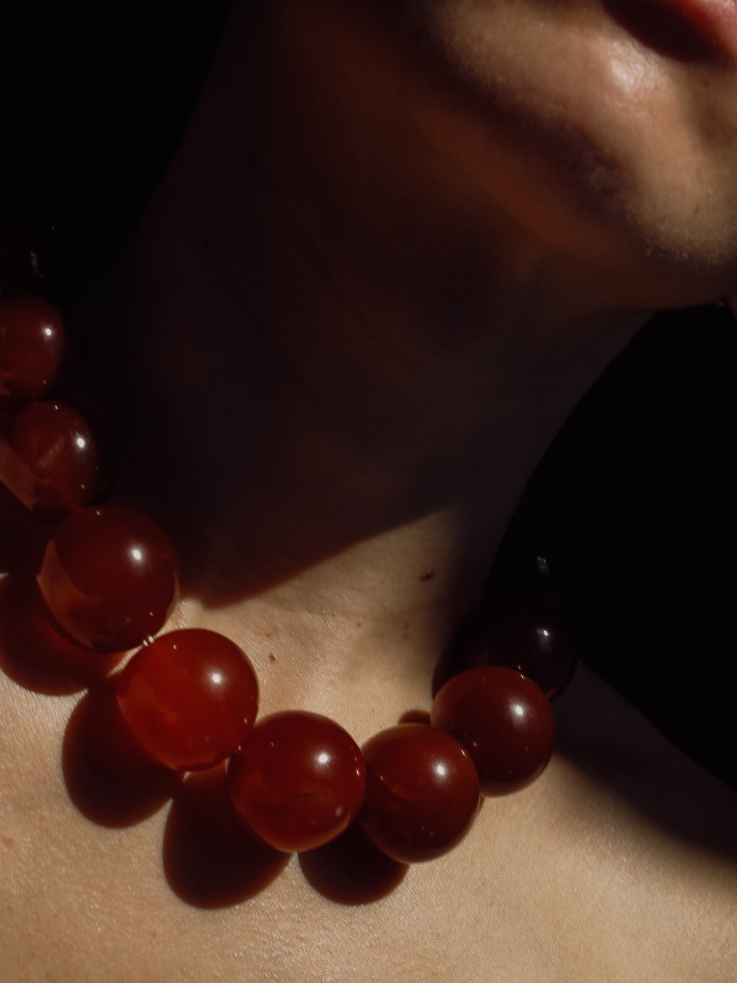 Stone Necklace - Carnelian Red