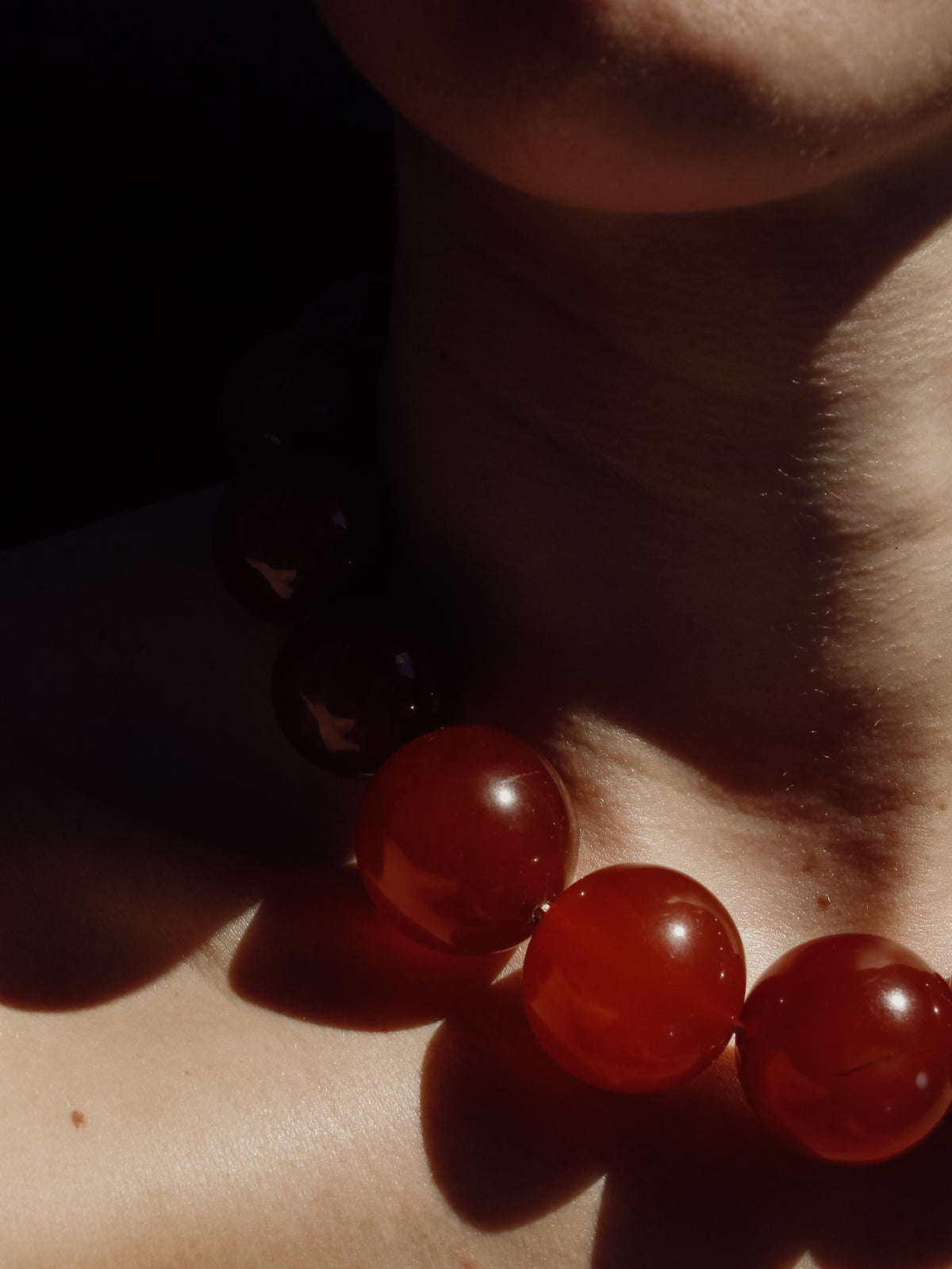 Stone Necklace - Carnelian Red
