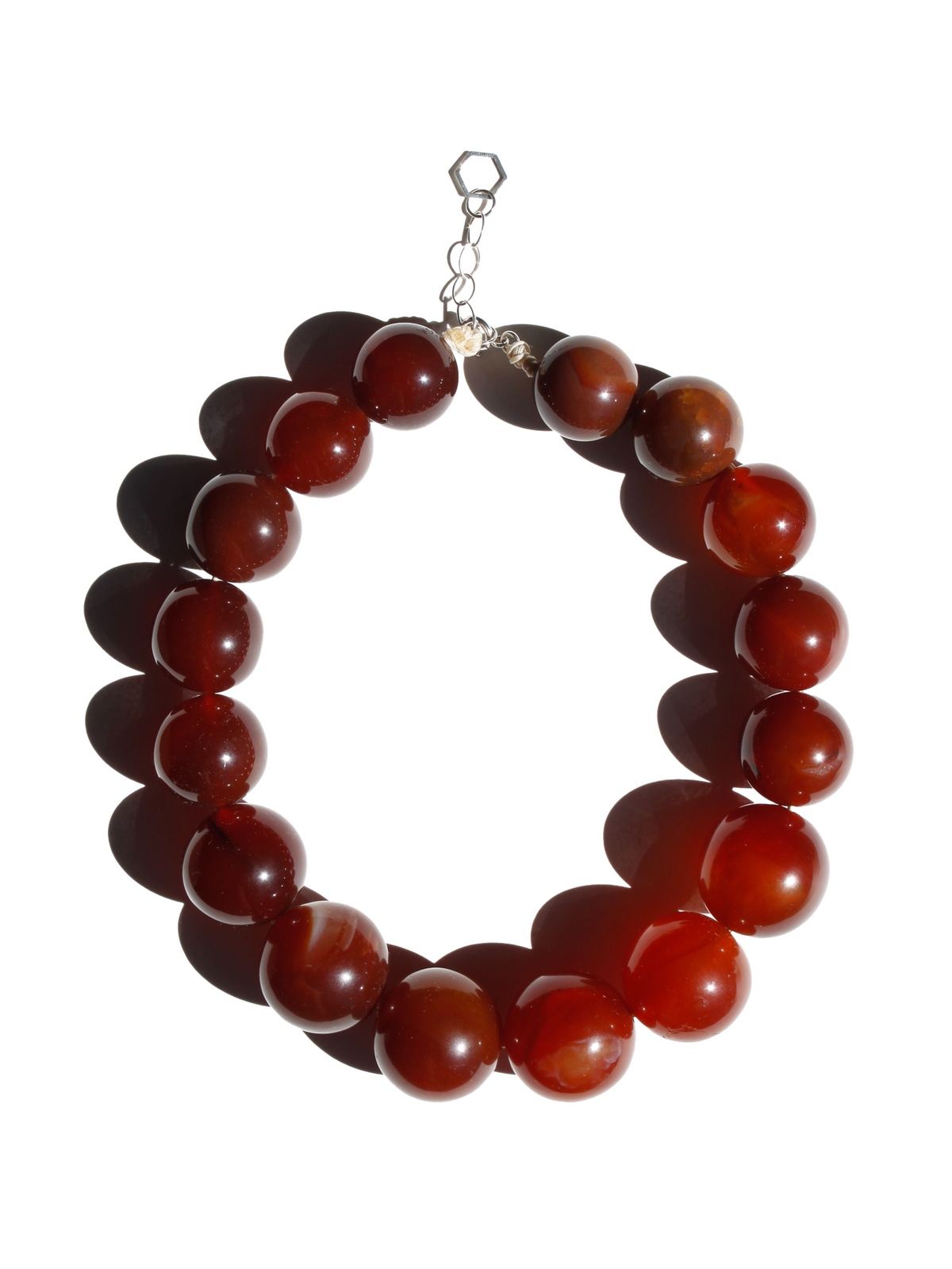 Stone Necklace - Carnelian Red