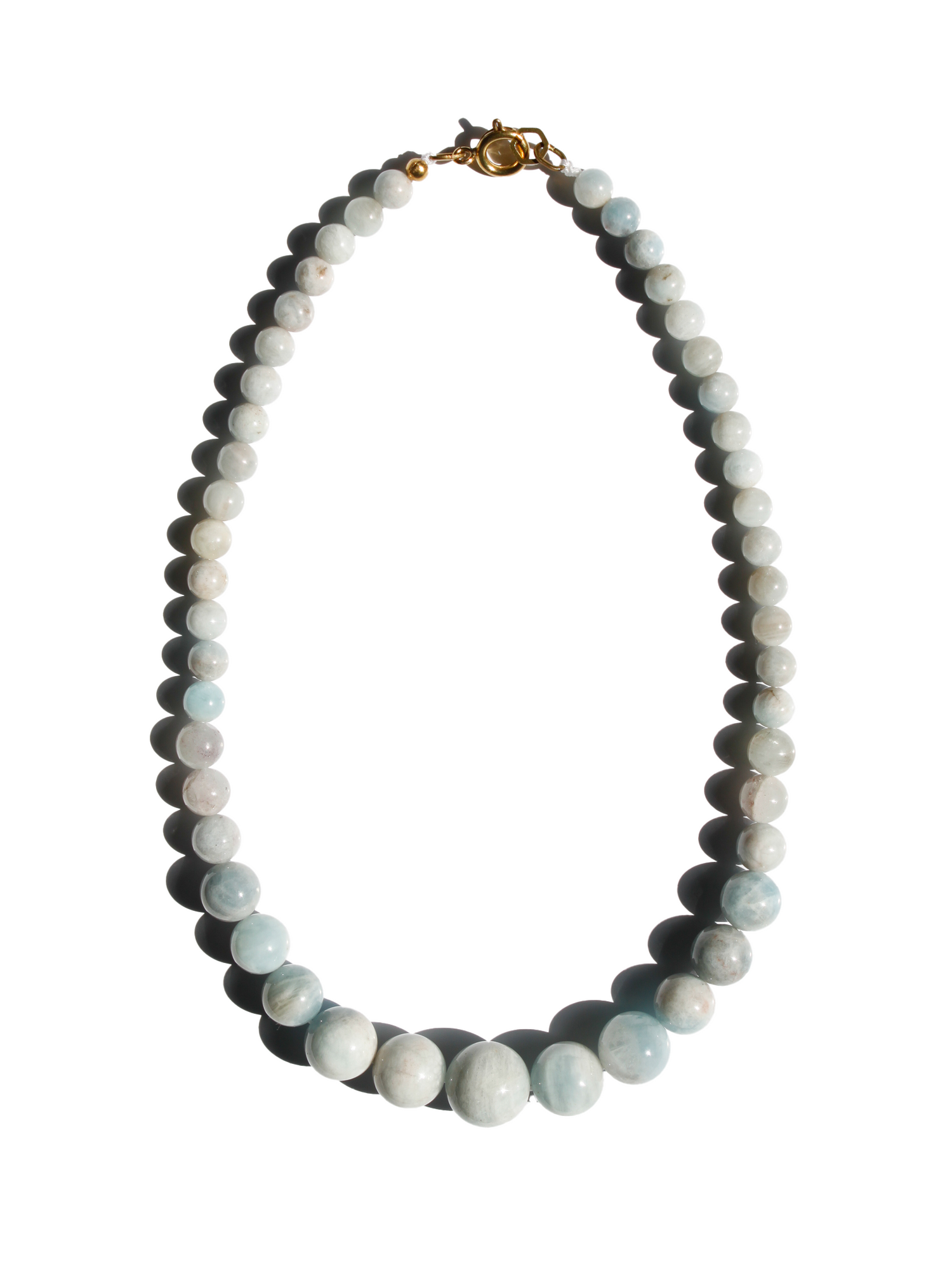 Stone Necklace - Aquamarine 12-6mm