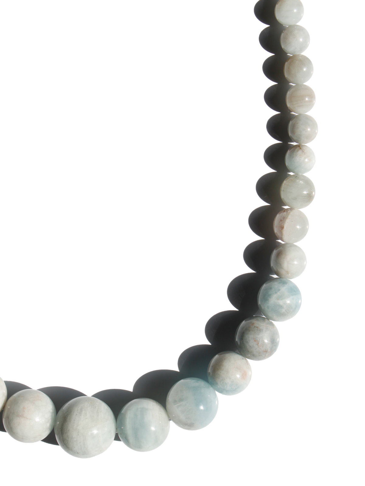 Stone Necklace - Aquamarine 12-6mm