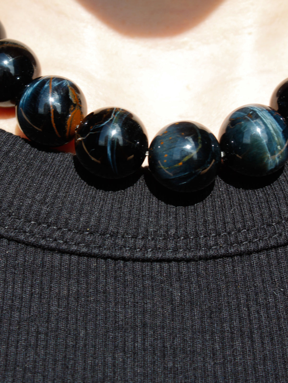 Stone Necklace - Blue Tiger's Eye