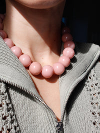 Stone Necklace - Pink Opal