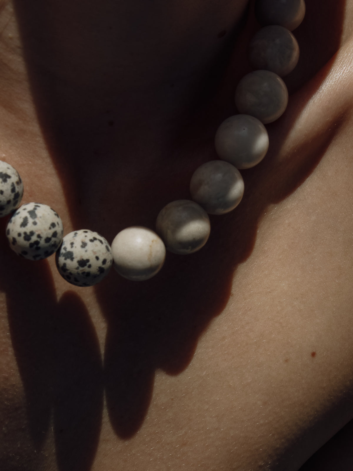 Stone Necklace - Dalmatian