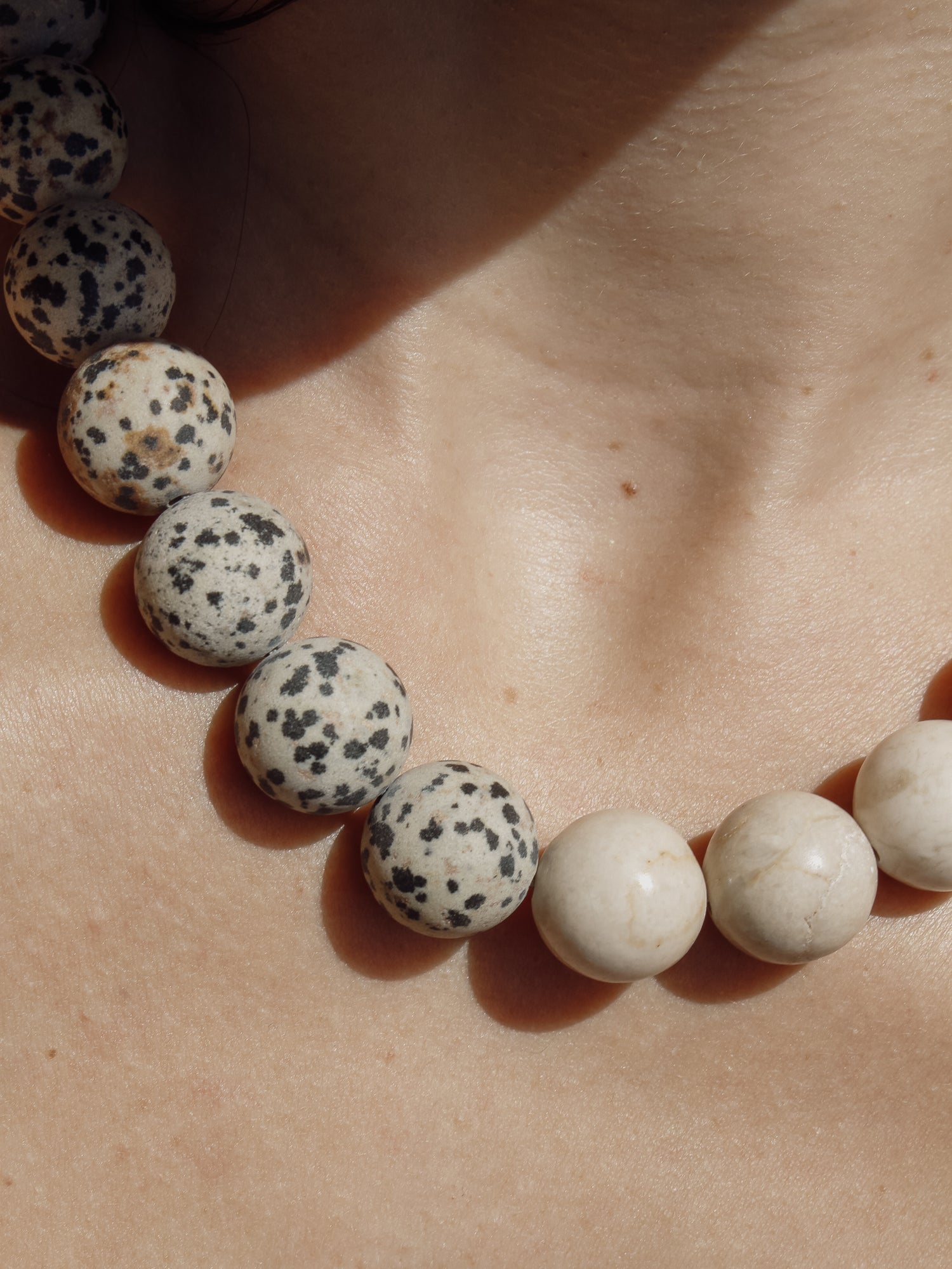 Stone Necklace - Dalmatian