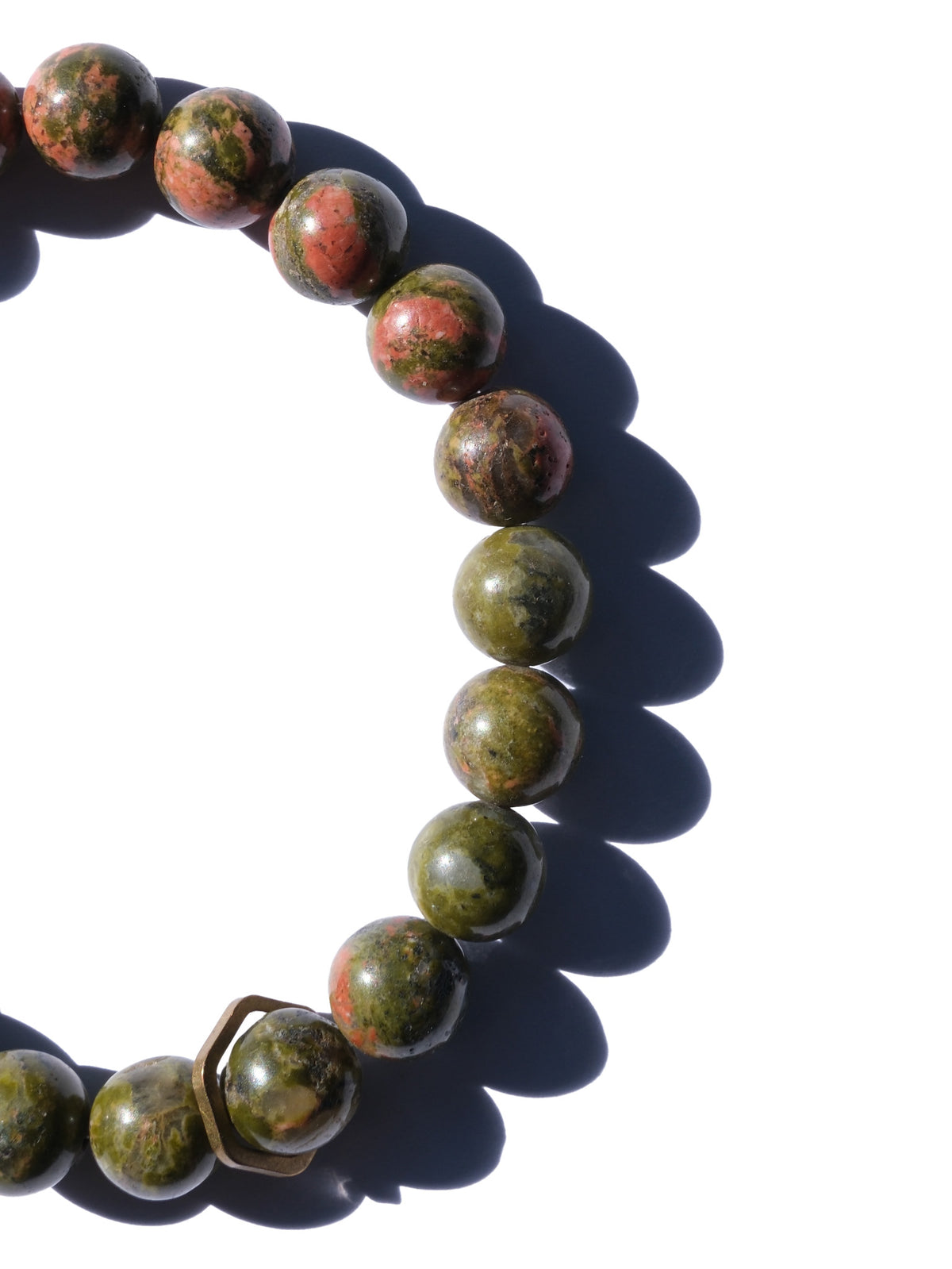 Stone Bracelet - Unakite Jasper 8mm