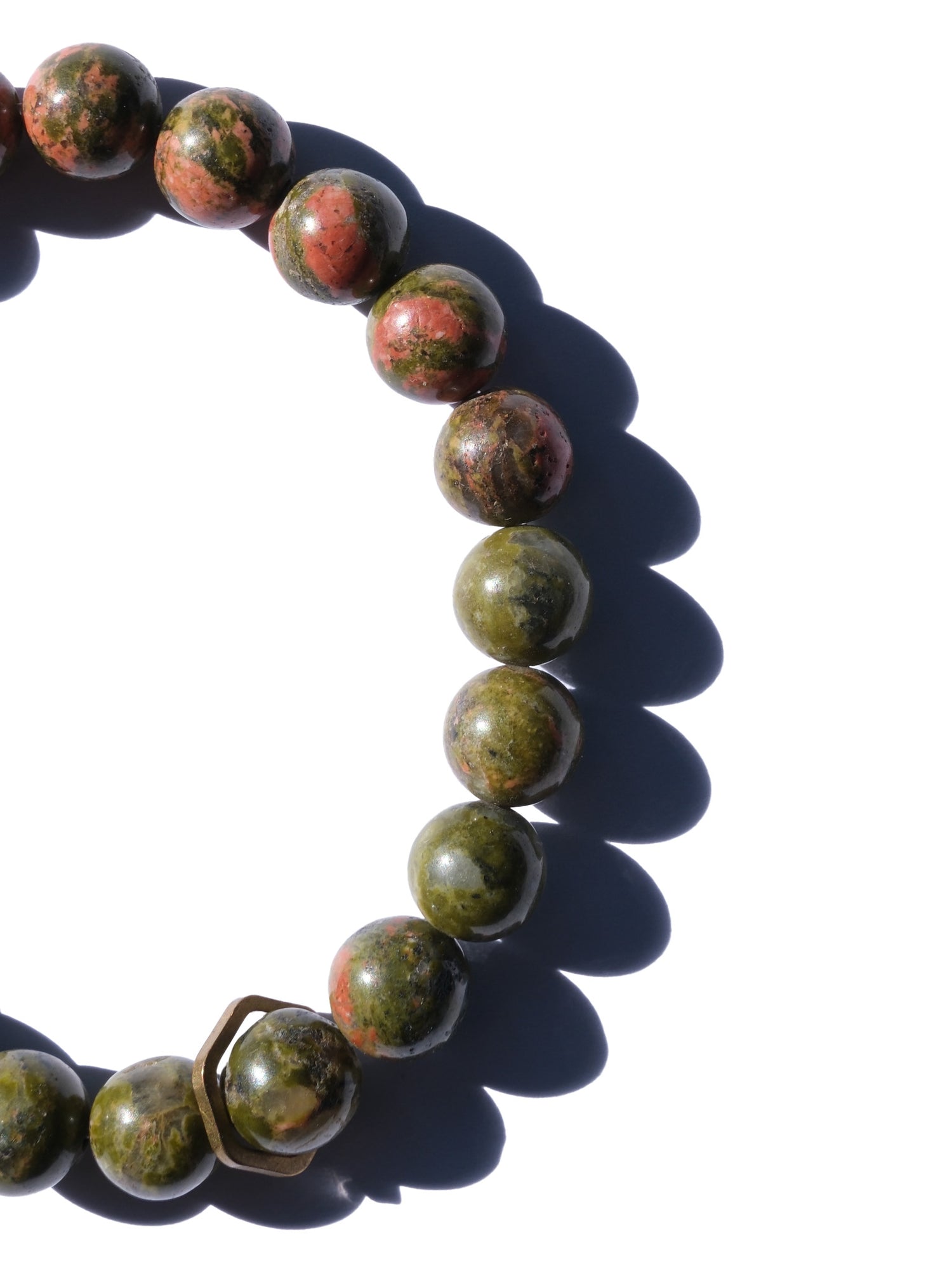 Stone Bracelet - Unakite Jasper 8mm