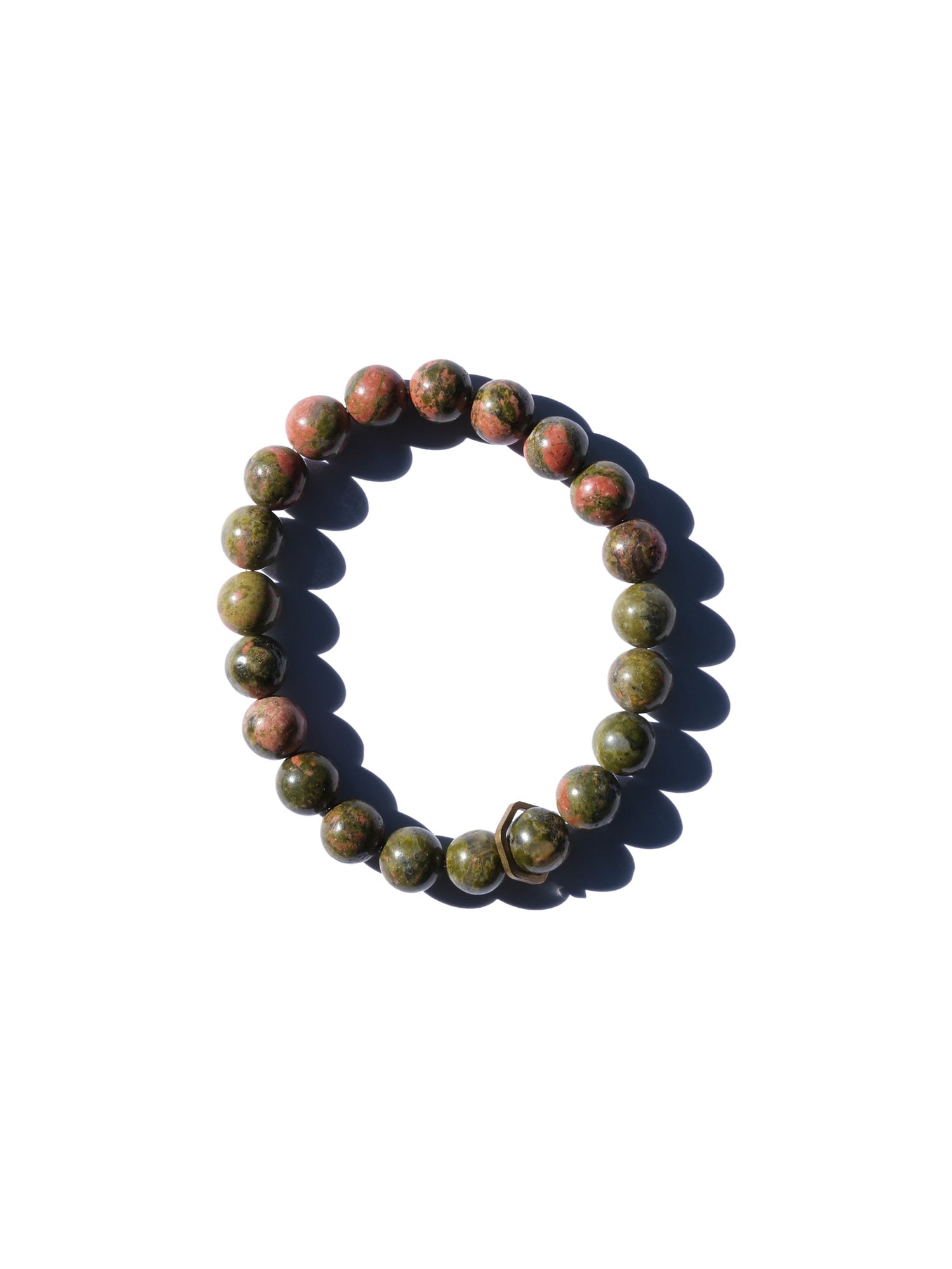 Stone Bracelet - Unakite Jasper 8mm