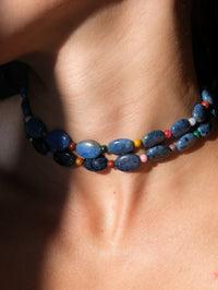 Stone Necklace - Double Confetti