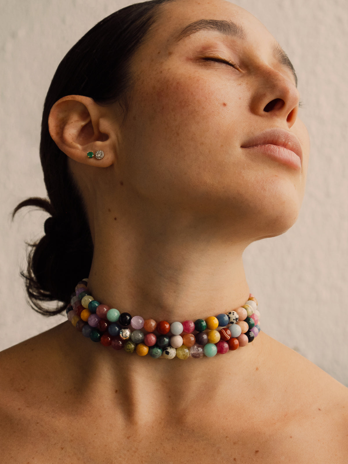 Stone Necklace - Aura Choker 8mm