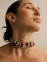Stone Necklace - Aura Choker 8mm