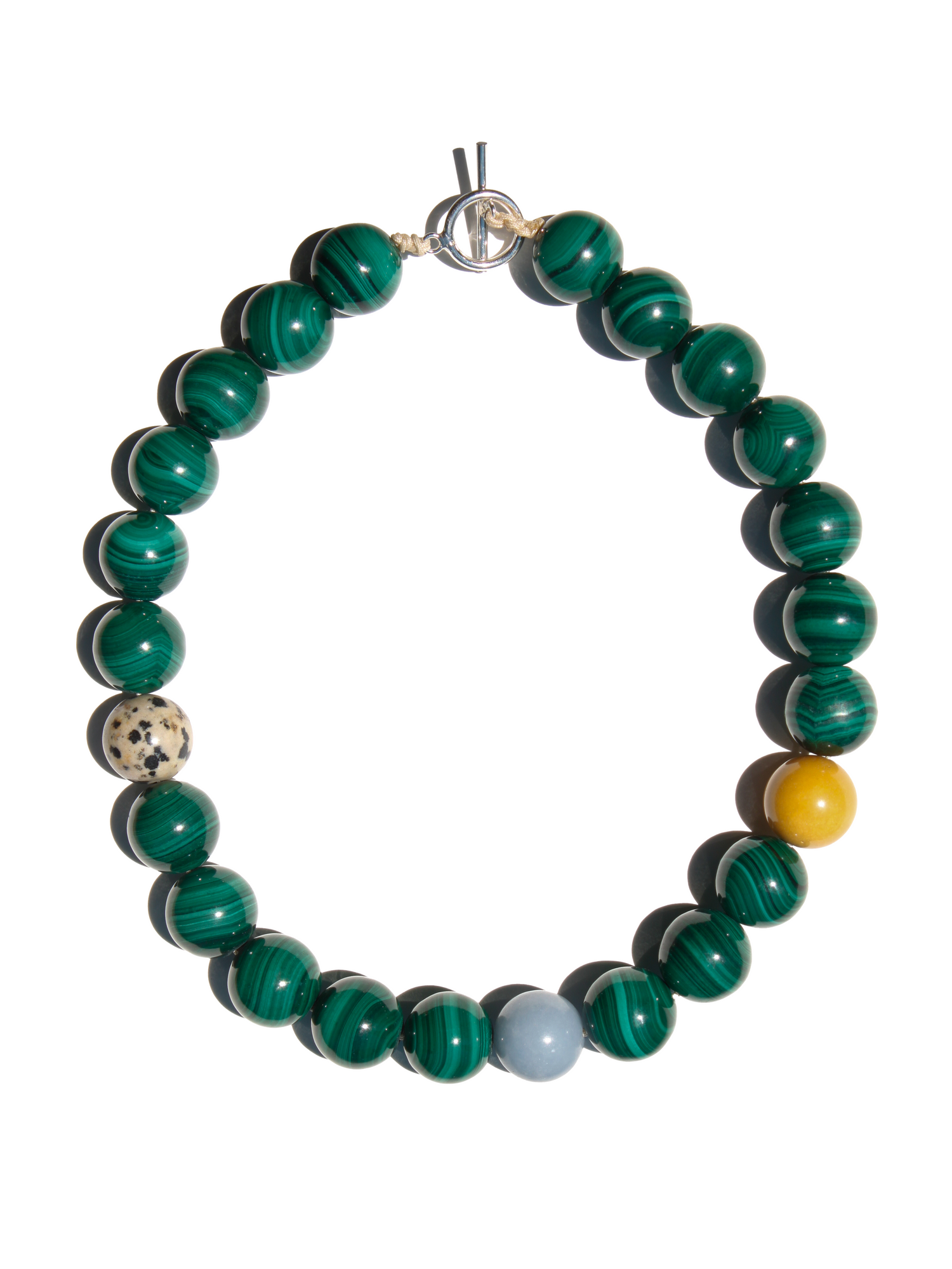 Stone Necklace - Malachite Triad