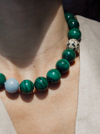 Stone Necklace - Malachite Triad