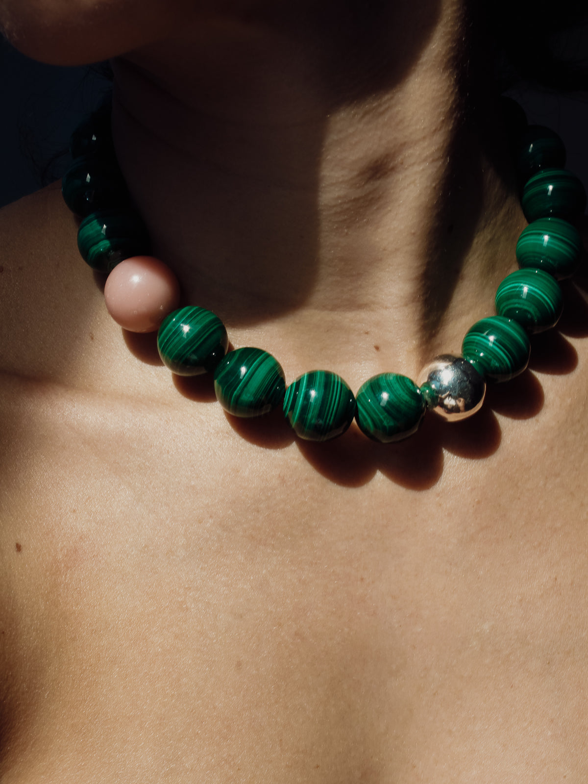 Stone Necklace - Malachite