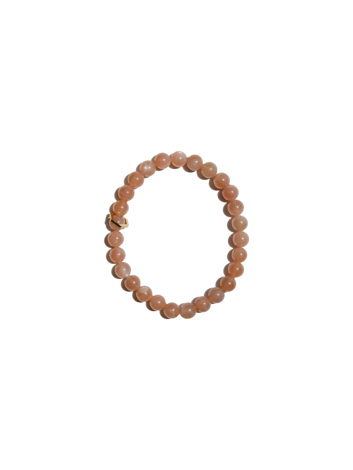 Stone Bracelet - Peach Moonstone 6mm