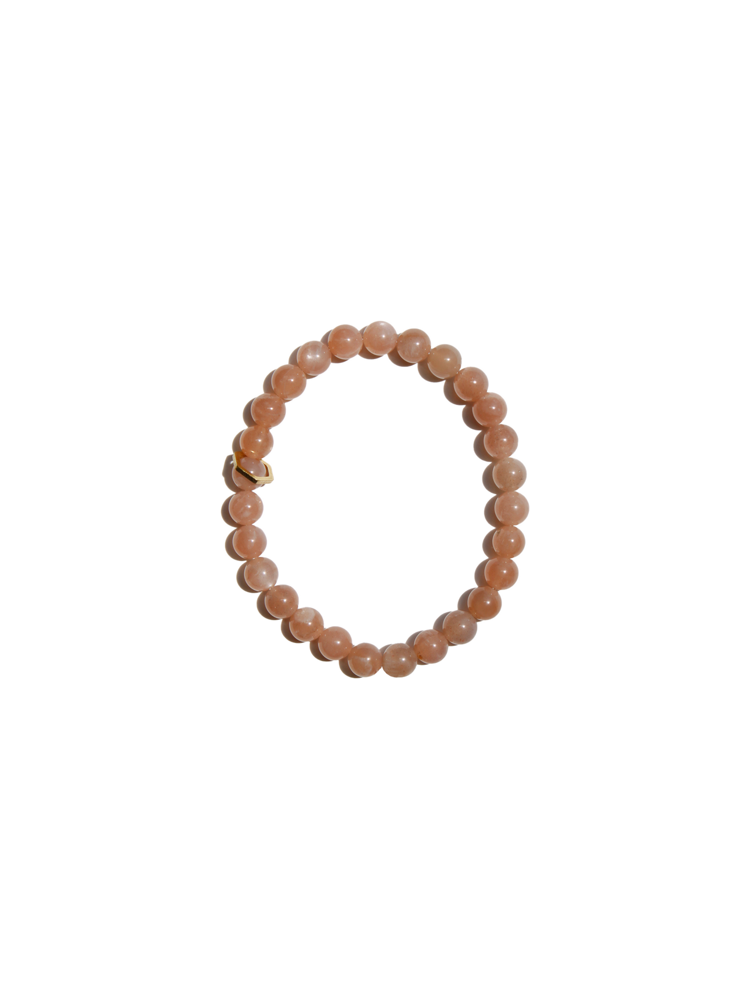 Stone Bracelet - Peach Moonstone 6mm