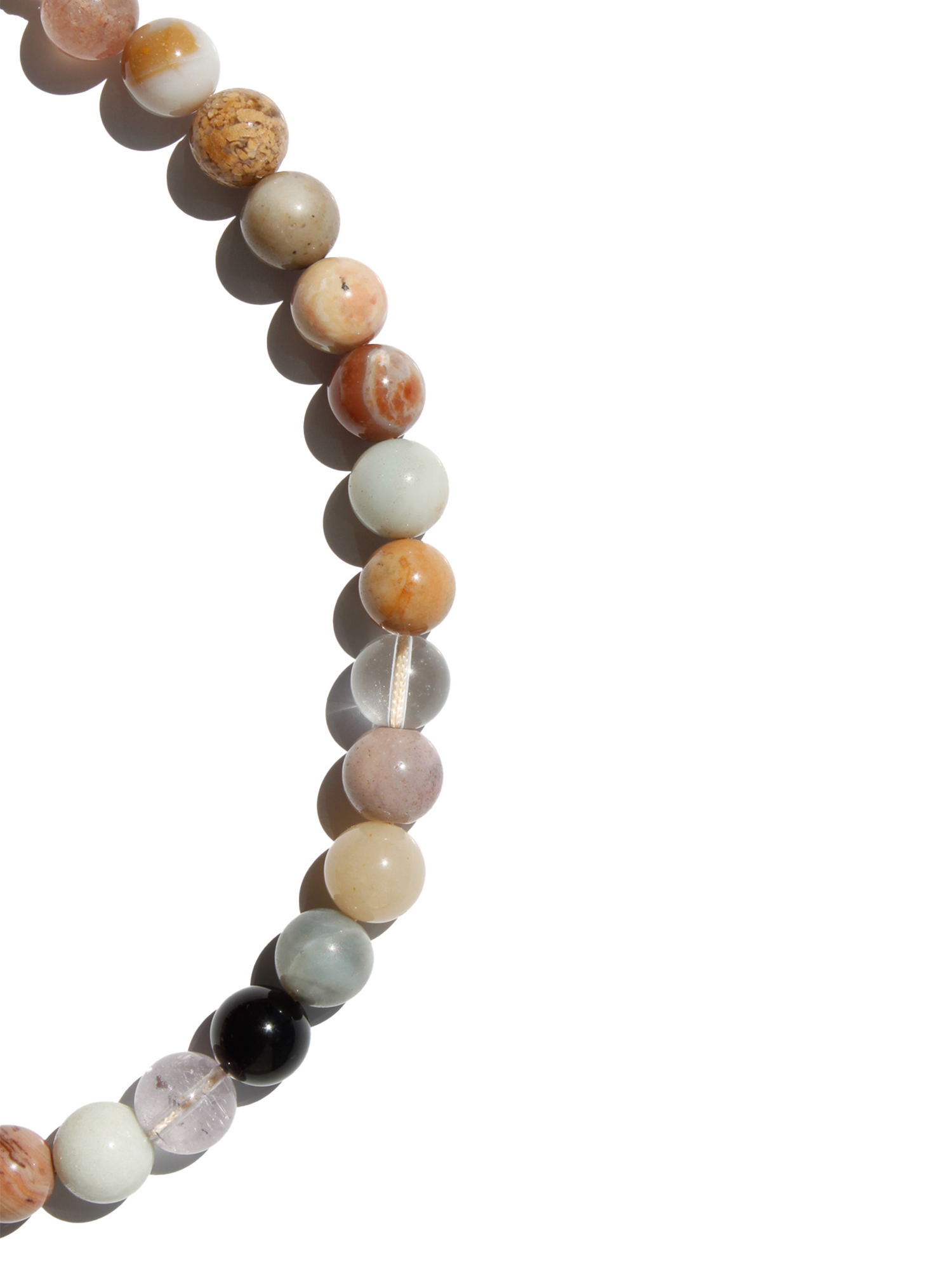 Stone Necklace -  Earthy Hybrid 12mm