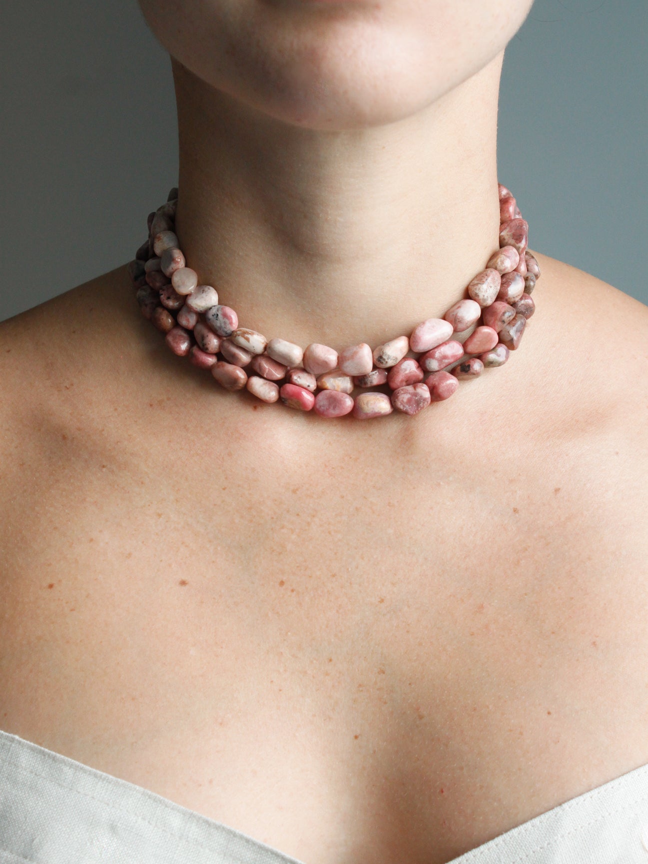 Stone Necklace - Shades of Pink