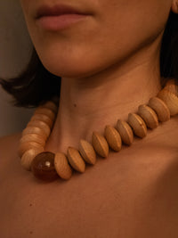 Wood Necklace - Saturno