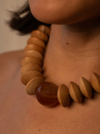 Wood Necklace - Saturno