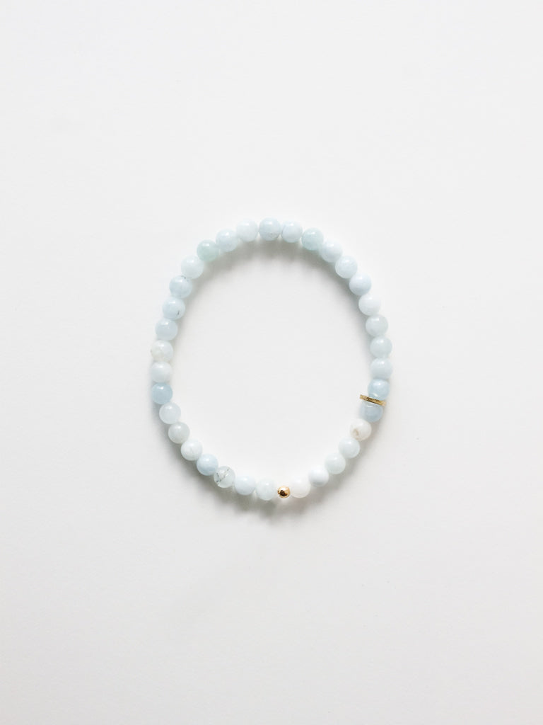 Stone Bracelet - Aquamarine 5mm