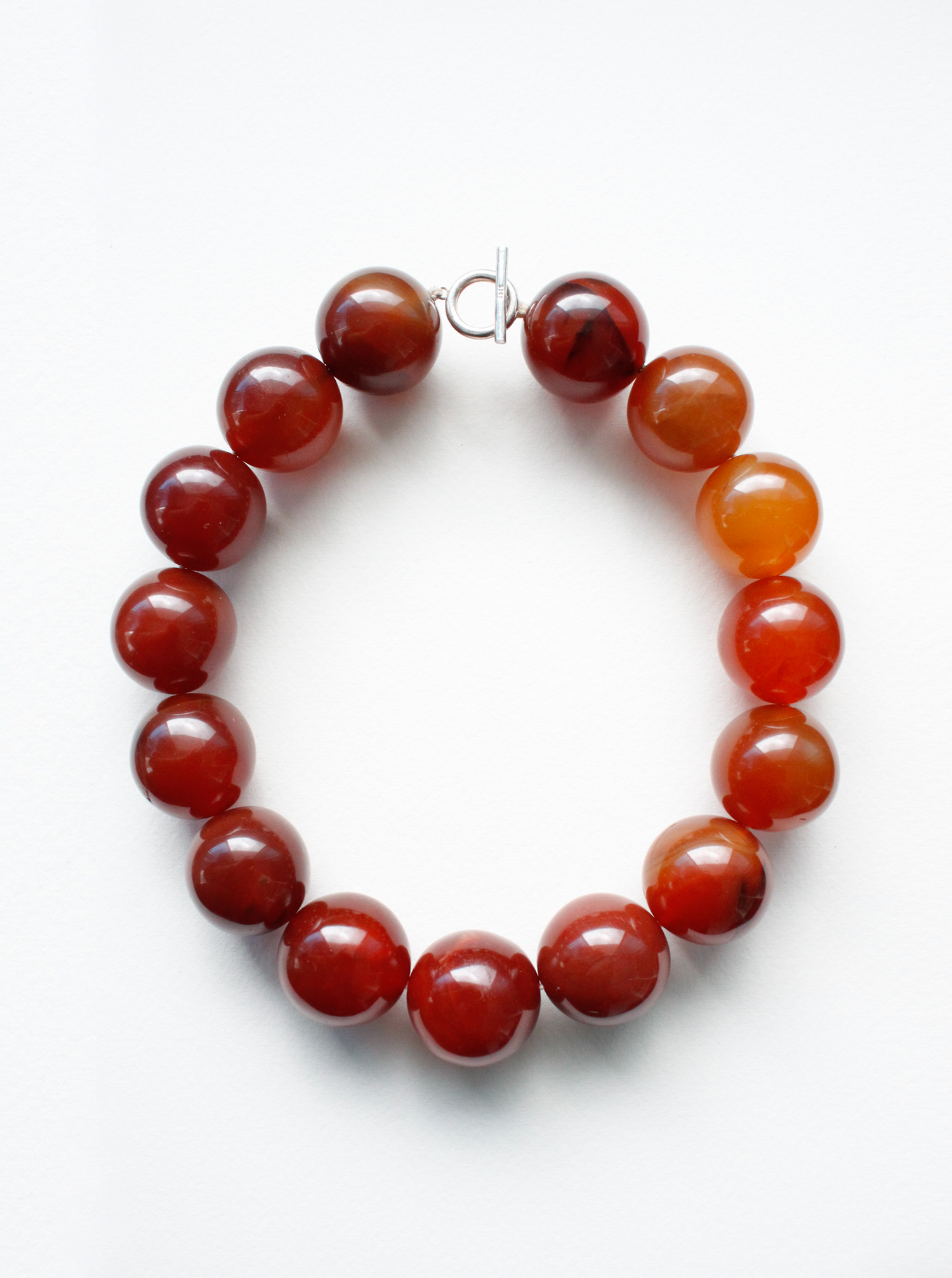 Stone Necklace - Carnelian Red