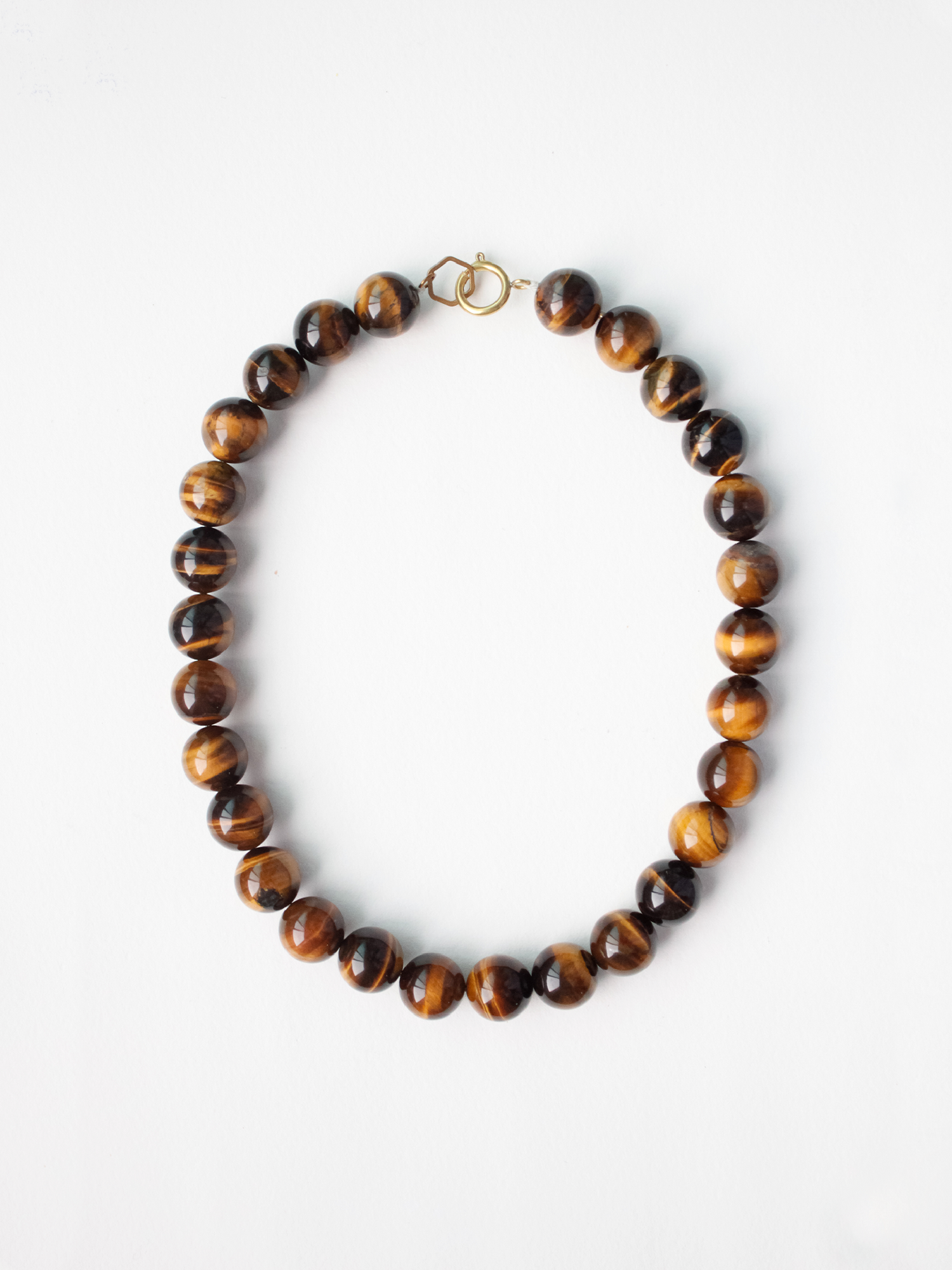 Stone Necklace - Tiger's Eye 14mm