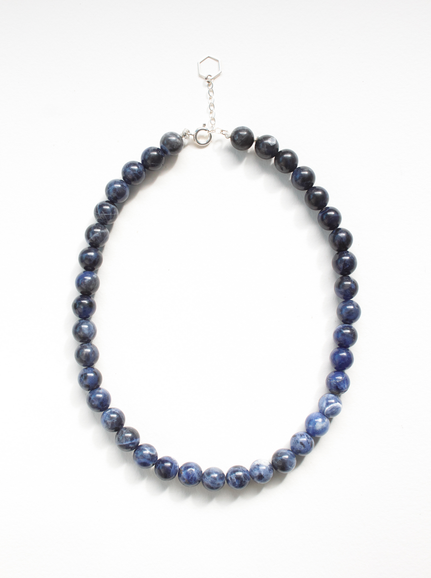 Stone Necklace - Blue Sodalite 10mm