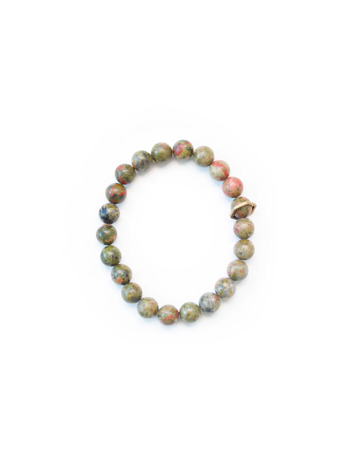 Stone Bracelet - Unakite Jasper 8mm