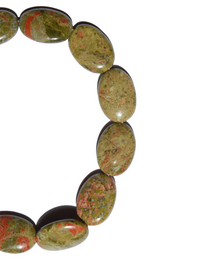 Stone Necklace - Unakite Ovals Choker