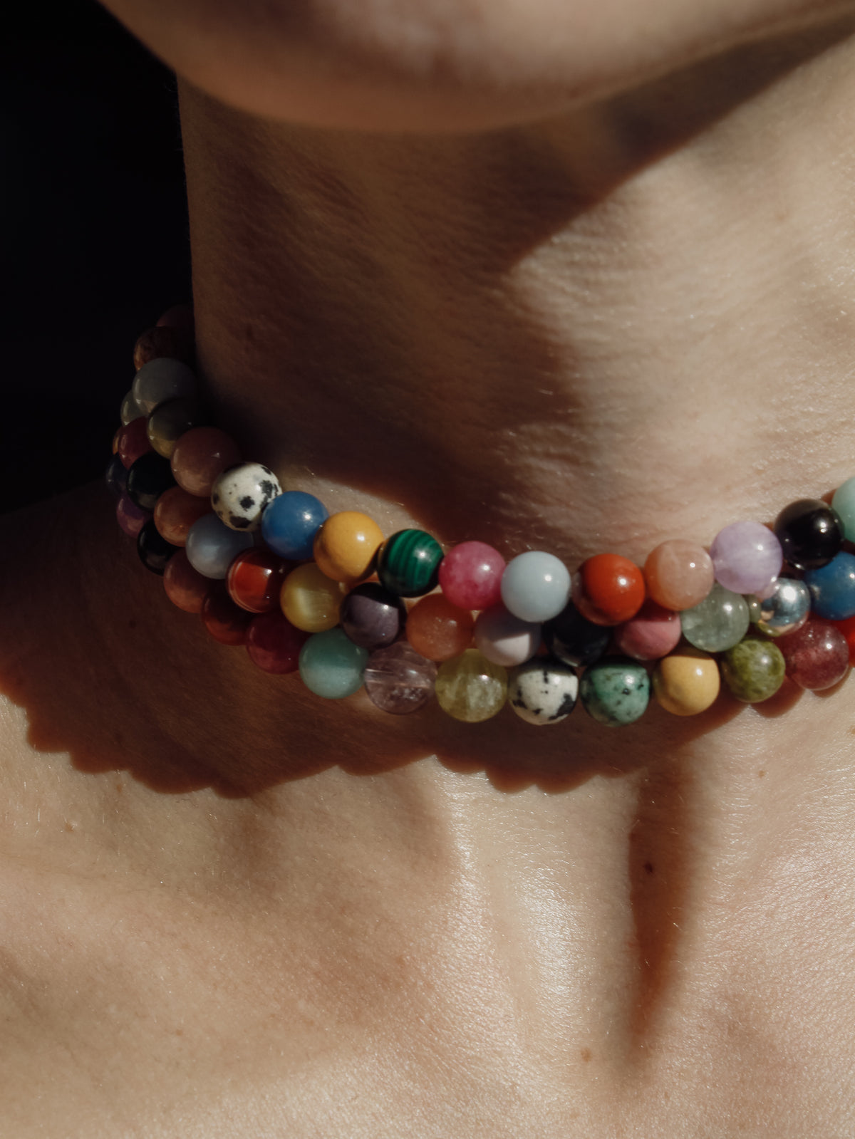 Stone Necklace - Aura Choker 8mm