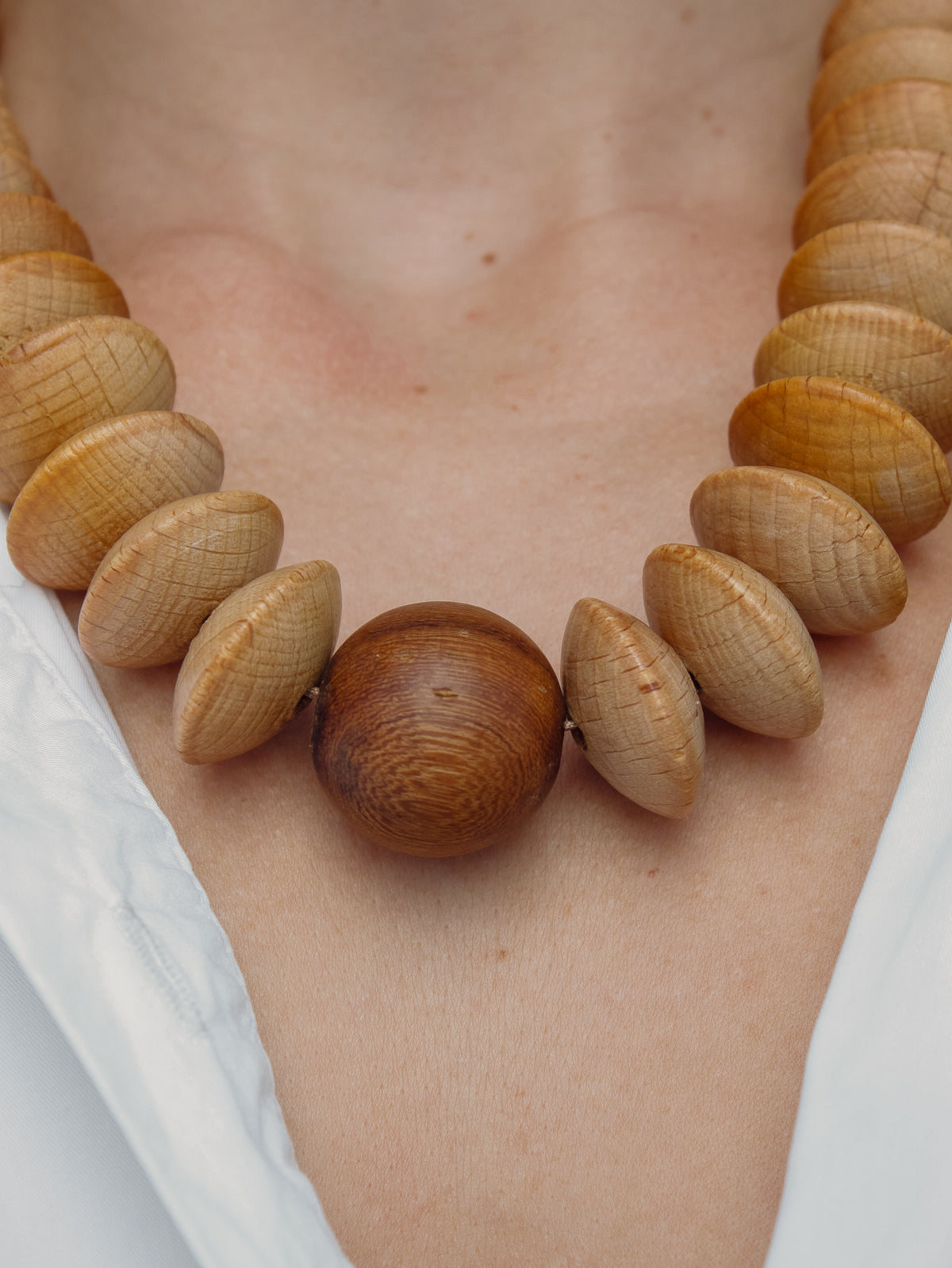 Wood Necklace - Wooden Saturno