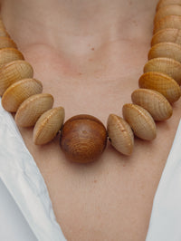 Wood Necklace - Wooden Saturno