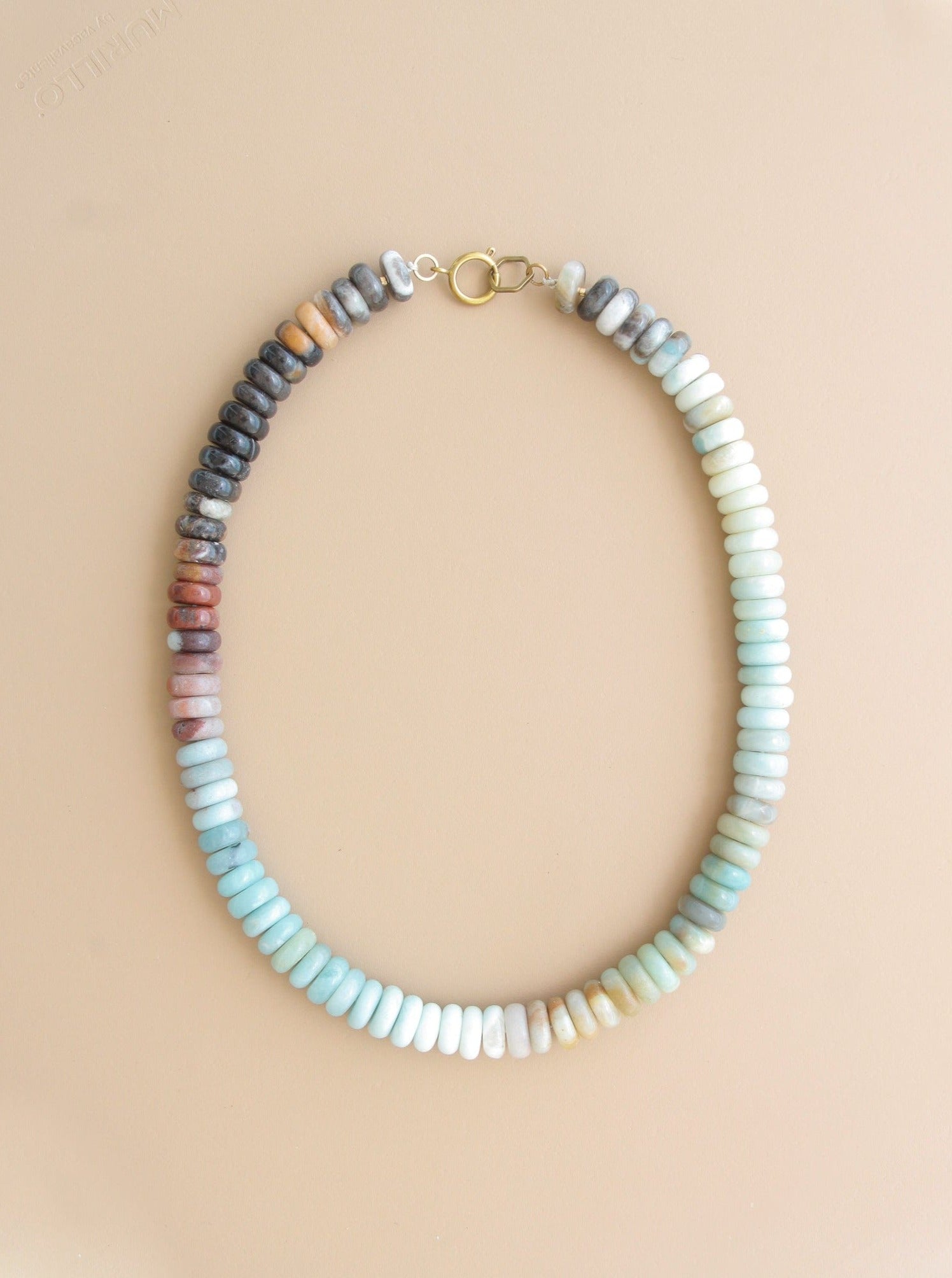 Stone Necklace - Amazonite Rondelle